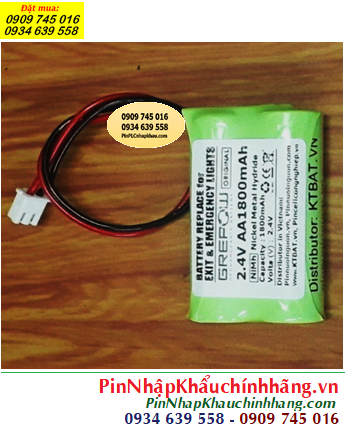 Pin đèn exit thoát hiểm 2.4v-AA1800mAh, Pin đèn sự cố khẩn cấp 2.4v-AA1800mAh, Pin GREPOW 2.4v-AA1800mAh